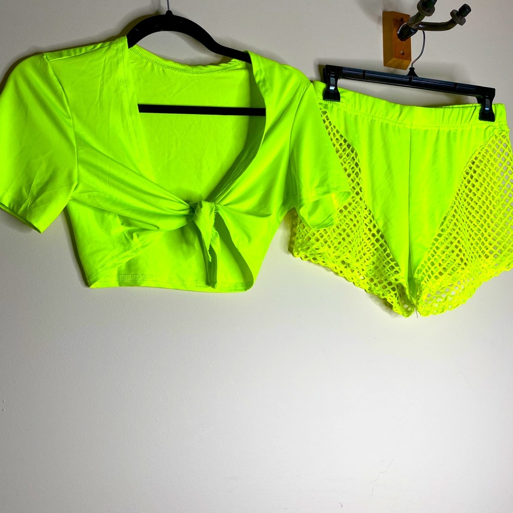 Lime green two piece set